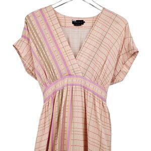 Hatch Maternity The Carolina Dress Size 1 Small Pink Pastel Stripe